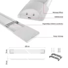 LED lineáris lámpatest MINO 20W, semleges fehér