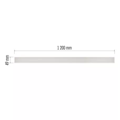 LED lineáris lámpatest ORTO 38W, semleges fehér