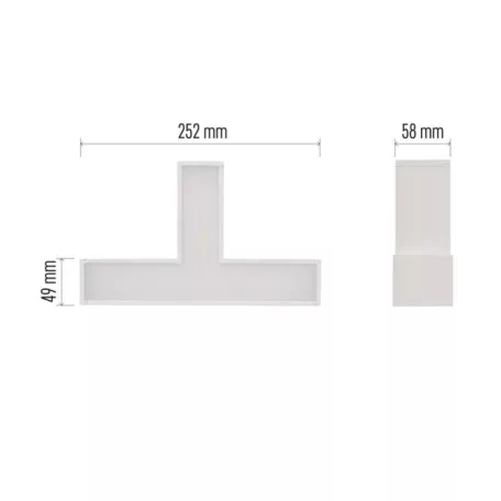 LED lineáris lámpatest ORTO TCON 12W, semleges fehér