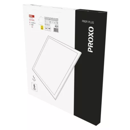LED panel PROXO 60×60 cm / 10 mm, 33 W, 4100 lm, sülly., semleges fehér, UGR<19, IP20