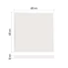 LED panel BAXXO 60 × 60 cm / 50 mm, 36 W, 4320 lm, falon kívüli, semleges fehér, IP20