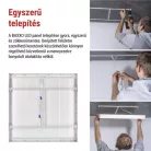 LED panel BAXXO 60 × 60 cm / 50 mm, 36 W, 4320 lm, falon kívüli, semleges fehér, IP20
