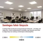 LED panel BAXXO 60 × 60 cm / 50 mm, 36 W, 4320 lm, falon kívüli, semleges fehér, IP20