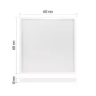 LED panel BAXXO 60 × 60 cm / 50 mm, 36 W, 4320 lm, falonkívüli, sem. fehér, UGR<19, IP20