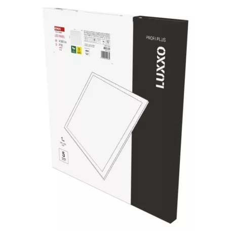 LED panel LUXXO 60 × 60 cm / 32 mm, 22 W, 4000 lm, süllyesztett, semleges fehér, IP20