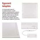 LED panel LUXXO 60 × 60 cm / 32 mm, 22 W, 3800 lm, sülly., semleges fehér, UGR<19, IP20