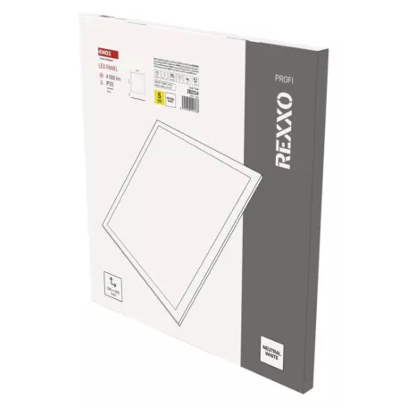 LED panel REXXO 60 × 60 cm / 24 mm, 36 W, 4000 lm, süllyesztett, semleges fehér, IP20