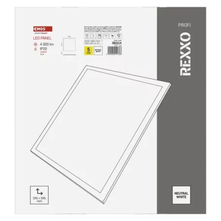 EMOS LED PANEL REXXO BEÉPÍTHETŐ 36W NW
