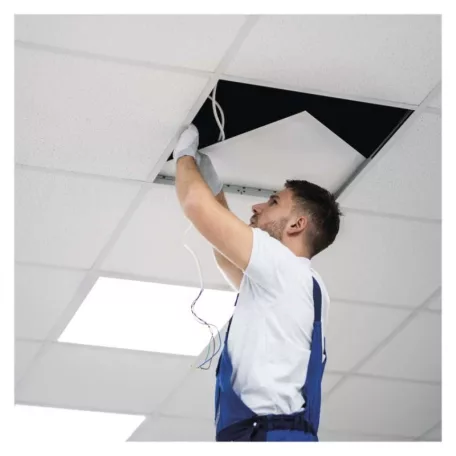 LED panel REXXO 60 × 60 cm / 24 mm, 36 W, 4000 lm, sülly., semleges fehér, UGR<19, IP20