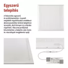 LED panel DIXXO beépíthető 36W 4000lm természetes fehér UGR