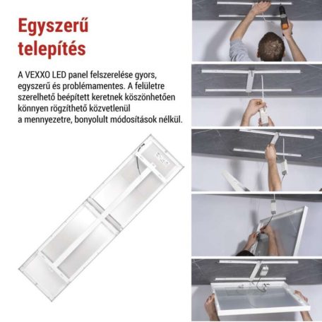 EMOS LED panel VEXXO felületi szerelés 33W 4000 lm IP20 UGR természetes fehér