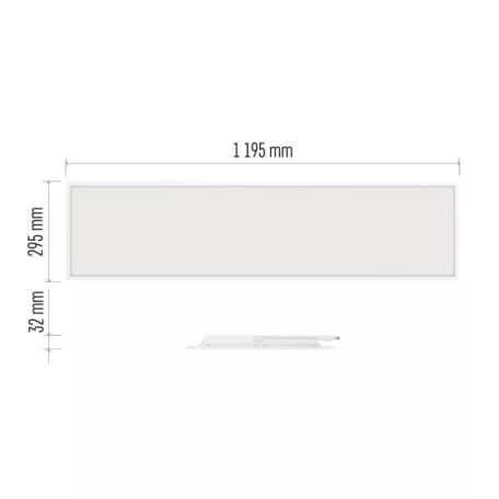 LED panel LUXXO 30 × 120 cm / 32 mm, 22 W, 4000 lm, süllyesztett, semleges fehér, IP20