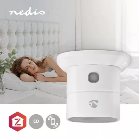 SmartLife CO érzékelő | Zigbee 3.0 | Elemes Áramellátás | Érzékelő élettartama: 10 év | EN 50291 | Android™ / IOS | Teszt gombbal | 85 dB | Fehér