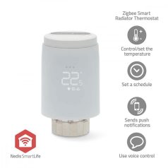   SmartLife Radiátor Vezérlés | Zigbee 3.0 | Elemes Áramellátás | LED | Android™ / IOS