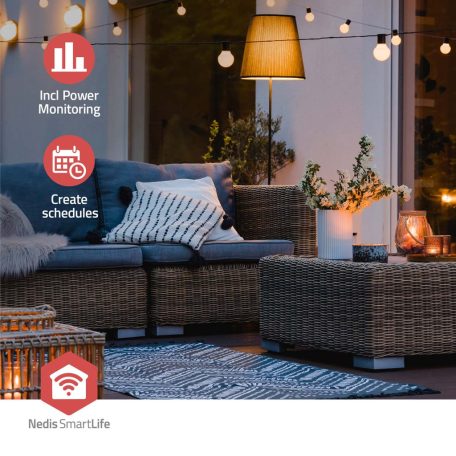 SmartLife Intelligens Csatlakozó | Zigbee 3.0 | IP44 | Teljesítmény mérő | 3680 W | Type F (CEE 7/7) | -25 - 55 °C | Android™ / IOS | Fehér | 1 db