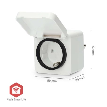 SmartLife Intelligens Csatlakozó | Zigbee 3.0 | IP44 | Teljesítmény mérő | 3680 W | Type F (CEE 7/7) | -25 - 55 °C | Android™ / IOS | Fehér | 1 db