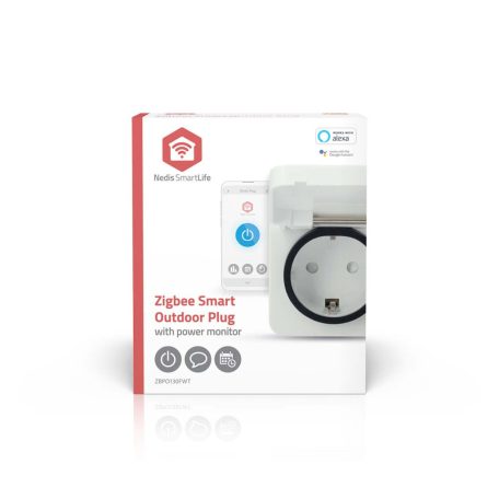 SmartLife Intelligens Csatlakozó | Zigbee 3.0 | IP44 | Teljesítmény mérő | 3680 W | Type F (CEE 7/7) | -25 - 55 °C | Android™ / IOS | Fehér | 1 db