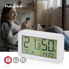   SmartLife Klímaérzékelő | Zigbee 3.0 | Elemes Áramellátás | Android™ / IOS | Fehér