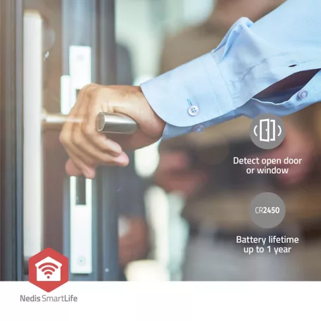 Intelligens Ajtó / ablak érzékelő | Zigbee 3.0 | Elemes Áramellátás | Android™ / IOS | Fehér