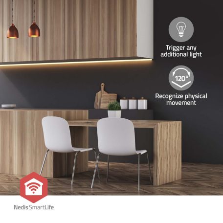SmartLife Motion Sensor | Zigbee 3.0 | Elemes Áramellátás / USB-áramellátású | Érzékelő szöge: 100 ° | Érzékelő hatósugara: 7 m | Max. akku élettartam: 24 Hónap | Fehér