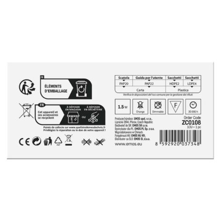 EMOS LED irányfény beépíthető AMAL, téglalap, 1.5W IP65 meleg fehér