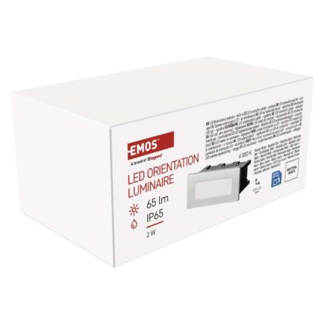 EMOS LED irányfény beépíthető AMAL, négyzet 2W IP65 természetes fehér