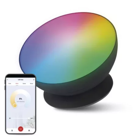 GoSmart LED hangulatlámpa, fekete, meleg fehér–hideg fehér/ RGB, WiFi