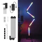 GoSmart LED állólámpa, fekete, 175 cm, meleg fehér / RGBIC WiFi