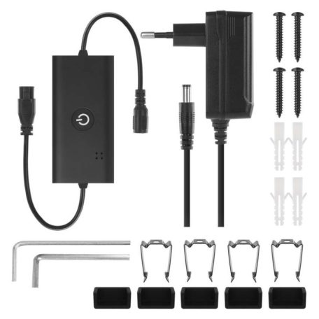 GoSmart LED állólámpa, fekete, 175 cm, meleg fehér / RGBIC WiFi