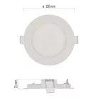 LED süllyesztett lámpatest NEXXO, kerek, fehér, 7W, természetes fehér