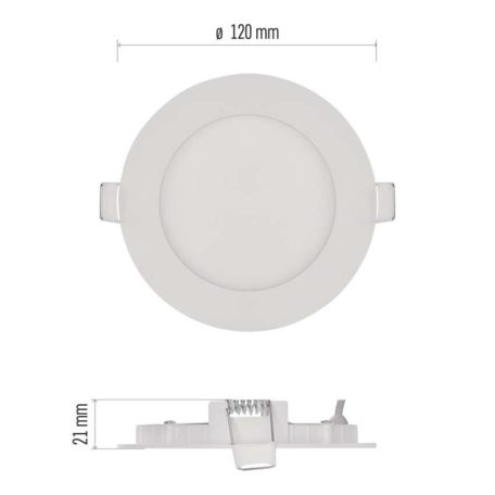 LED süllyesztett lámpatest NEXXO, kerek, fehér, 7W, természetes fehér
