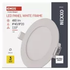 LED süllyesztett lámpatest NEXXO, kerek, fehér, 7W, természetes fehér