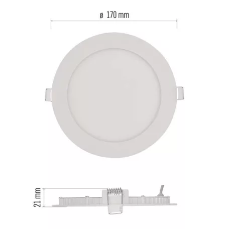 LED süllyesztett lámpatest NEXXO, kerek, fehér, 12W, meleg fehér
