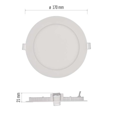 LED süllyesztett lámpatest NEXXO, kerek, fehér, 12,5W, természetes fehér