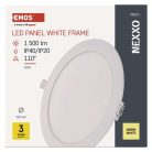 LED süllyesztett lámpatest NEXXO, kerek, fehér, 18W, meleg fehér
