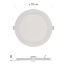 LED süllyesztett lámpatest NEXXO, kerek, fehér, 18W, természetes fehér