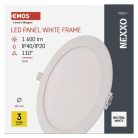 LED süllyesztett lámpatest NEXXO, kerek, fehér, 18W, természetes fehér
