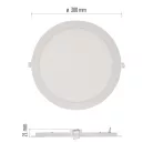 LED süllyesztett lámpatest NEXXO, kerek, fehér, 25W, meleg fehér
