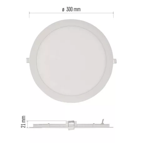 LED süllyesztett lámpatest NEXXO, kerek, fehér, 25W, meleg fehér