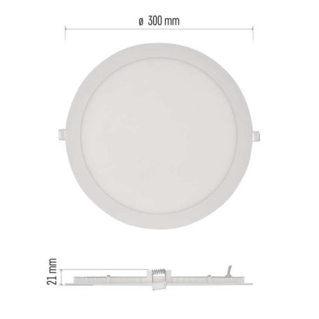 LED süllyesztett lámpatest NEXXO, kerek, fehér, 25W, természetes fehér