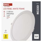 LED süllyesztett lámpatest NEXXO, kerek, fehér, 25W, természetes fehér