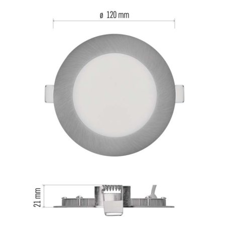 LED süllyesztett lámpatest NEXXO, kerek, ezüst, 7W, CCT