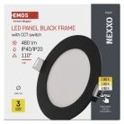LED süllyesztett lámpatest NEXXO, kerek, fekete, 7W, CCT