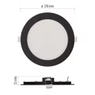 LED süllyesztett lámpatest NEXXO, kerek, fekete, 12W, CCT