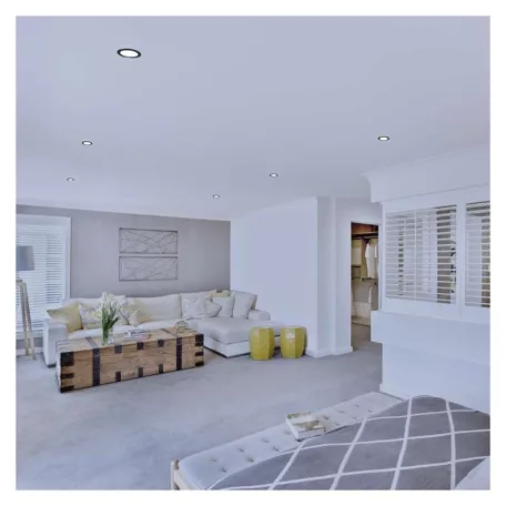 LED süllyesztett lámpatest NEXXO, kerek, fekete, 12W, CCT