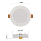 LED süllyesztett lámpatest RUBIC, kerek, fehér, 9W, természetes fehér