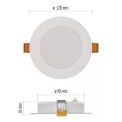 LED süllyesztett lámpatest RUBIC, kerek, fehér, 9W, természetes fehér