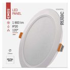 LED süllyesztett lámpatest RUBIC, kerek, fehér, 18W, természetes fehér