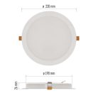 LED süllyesztett lámpatest RUBIC, kerek, fehér, 24W, természetes fehér