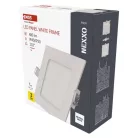 LED süllyesztett lámpatest NEXXO, négyzet, fehér, 7W, természetes fehér